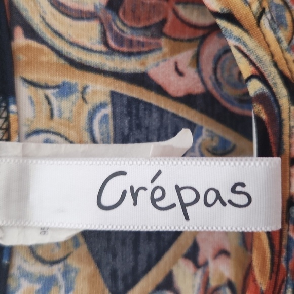 Cepas Dress Size 2XL Tunic Keyhole Western Wagon Wheel Floral - Picture 2 of 10